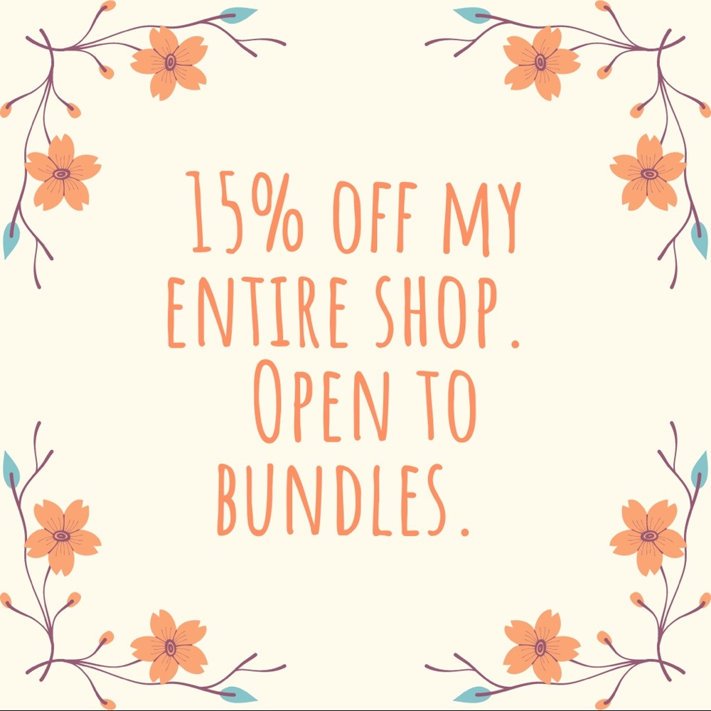 15% off anything in my closet!